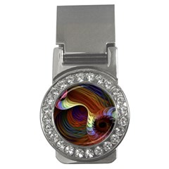 Fractal Colorful Rainbow Flowing Money Clips (cz)  by Pakrebo