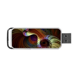 Fractal Colorful Rainbow Flowing Portable Usb Flash (two Sides)