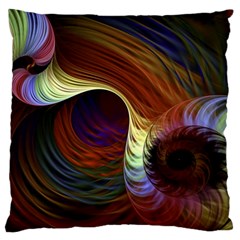 Fractal Colorful Rainbow Flowing Standard Flano Cushion Case (two Sides) by Pakrebo