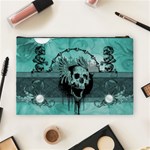 Awesome Skull With Wings Cosmetic Bag (Large) Back