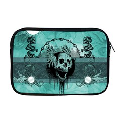 Awesome Skull With Wings Apple Macbook Pro 17  Zipper Case by FantasyWorld7