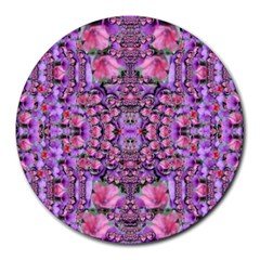 World Wide Blooming Flowers In Colors Beautiful Round Mousepads by pepitasart