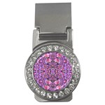 World Wide Blooming Flowers In Colors Beautiful Money Clips (CZ)  Front