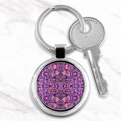 World Wide Blooming Flowers In Colors Beautiful Key Chain (round) by pepitasart