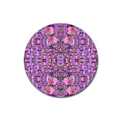 World Wide Blooming Flowers In Colors Beautiful Magnet 3  (round) by pepitasart