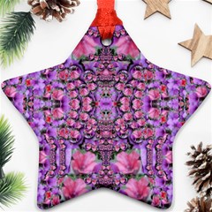 World Wide Blooming Flowers In Colors Beautiful Star Ornament (two Sides) by pepitasart