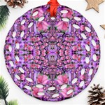 World Wide Blooming Flowers In Colors Beautiful Ornament (Round Filigree) Front