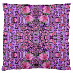 World Wide Blooming Flowers In Colors Beautiful Standard Flano Cushion Case (one Side) by pepitasart