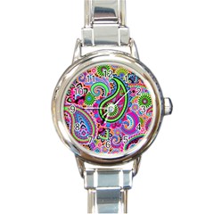 Paisley 6 Round Italian Charm Watch by impacteesstreetwearfive