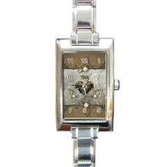 Awesome Mechanical Skull Rectangle Italian Charm Watch by FantasyWorld7