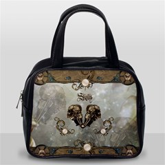 Awesome Mechanical Skull Classic Handbag (one Side) by FantasyWorld7