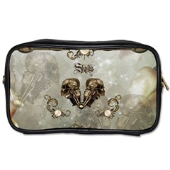 Awesome Mechanical Skull Toiletries Bag (two Sides) by FantasyWorld7