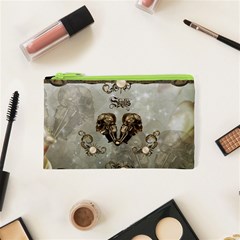 Awesome Mechanical Skull Cosmetic Bag (xs) by FantasyWorld7