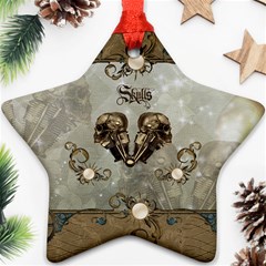 Awesome Mechanical Skull Ornament (star) by FantasyWorld7