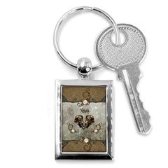 Awesome Mechanical Skull Key Chain (rectangle) by FantasyWorld7