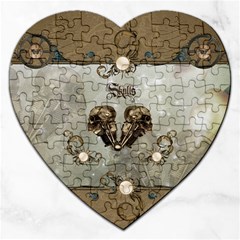 Awesome Mechanical Skull Jigsaw Puzzle (heart) by FantasyWorld7