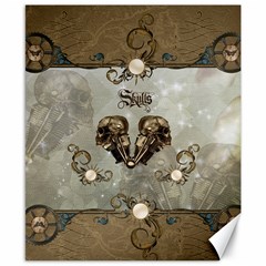 Awesome Mechanical Skull Canvas 8  X 10  by FantasyWorld7