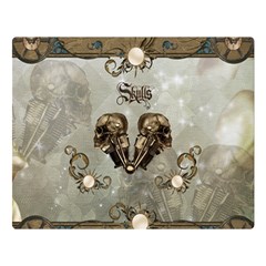 Awesome Mechanical Skull Double Sided Flano Blanket (large)  by FantasyWorld7