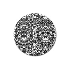 Lace Seamless Pattern With Flowers Magnet 3  (round) by Sobalvarro