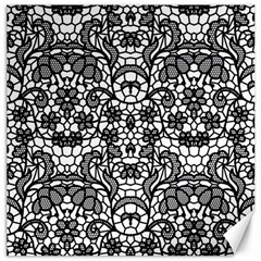 Lace Seamless Pattern With Flowers Canvas 16  X 16  by Sobalvarro