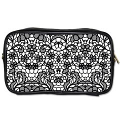 Lace Seamless Pattern With Flowers Toiletries Bag (two Sides) by Sobalvarro