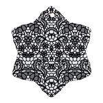 Lace Seamless Pattern With Flowers Snowflake Ornament (Two Sides) Front