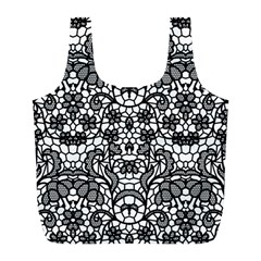 Lace Seamless Pattern With Flowers Full Print Recycle Bag (l) by Sobalvarro