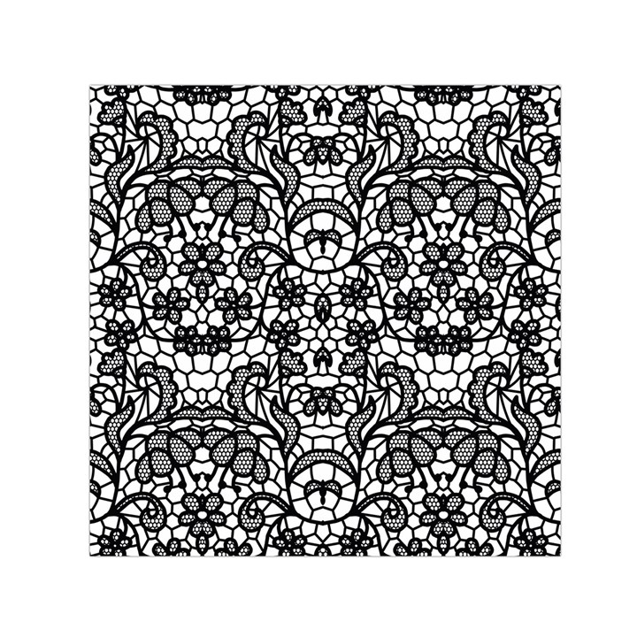 Lace Seamless Pattern With Flowers Small Satin Scarf (Square)