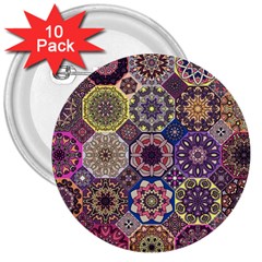 Oriental 3  Buttons (10 Pack)  by Sobalvarro