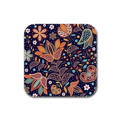 Paisley Rubber Square Coaster (4 Pack)  by Sobalvarro