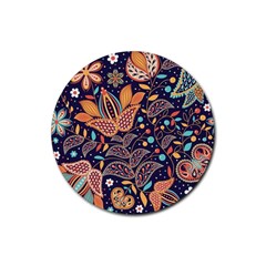 Paisley Rubber Round Coaster (4 Pack)  by Sobalvarro