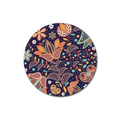 Paisley Magnet 3  (round) by Sobalvarro