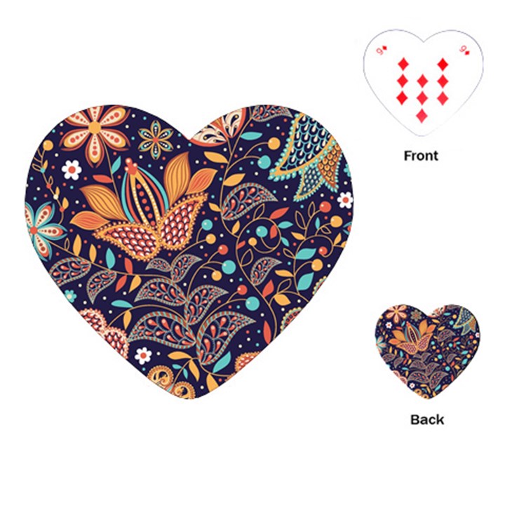 Paisley Playing Cards Single Design (Heart)