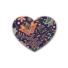 Paisley Heart Coaster (4 Pack)  by Sobalvarro