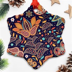 Paisley Snowflake Ornament (two Sides) by Sobalvarro