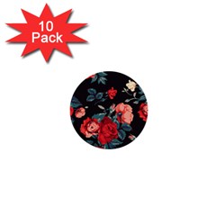 Vintage Roses Vector Seamless Pattern 02 1  Mini Buttons (10 Pack)  by Sobalvarro