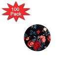 Vintage Roses Vector Seamless Pattern 02 1  Mini Magnets (100 pack)  Front