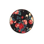 Vintage Roses Vector Seamless Pattern 02 Hat Clip Ball Marker (4 pack) Front