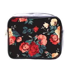 Vintage Roses Vector Seamless Pattern 02 Mini Toiletries Bag (one Side) by Sobalvarro