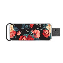 Vintage Roses Vector Seamless Pattern 02 Portable Usb Flash (two Sides) by Sobalvarro