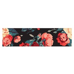 Vintage Roses Vector Seamless Pattern 02 Satin Scarf (oblong) by Sobalvarro