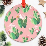 Vintage Plant Seamless Pattern Vectors 06 Ornament (Round) Front