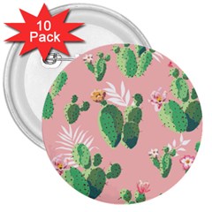 Vintage Plant Seamless Pattern Vectors 06 3  Buttons (10 Pack)  by Sobalvarro