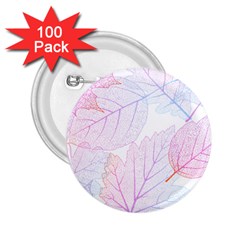 Beautiful Autumn Leaves Vector Seamless Pattern 02 2 25  Buttons (100 Pack)  by Sobalvarro