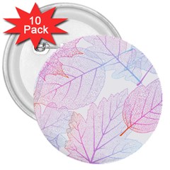 Beautiful Autumn Leaves Vector Seamless Pattern 02 3  Buttons (10 Pack)  by Sobalvarro