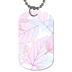 Beautiful Autumn Leaves Vector Seamless Pattern 02 Dog Tag (one Side) by Sobalvarro