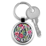 Seamless Flower Patterns Vector 01 Key Chain (Round) Front