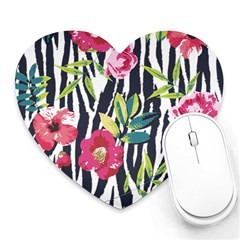 Seamless Flower Patterns Vector 01 Heart Mousepads by Sobalvarro