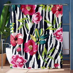 Seamless Flower Patterns Vector 01 Shower Curtain 60  X 72  (medium)  by Sobalvarro