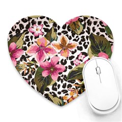 Seamless Flower Patterns Vector 03 Heart Mousepads by Sobalvarro